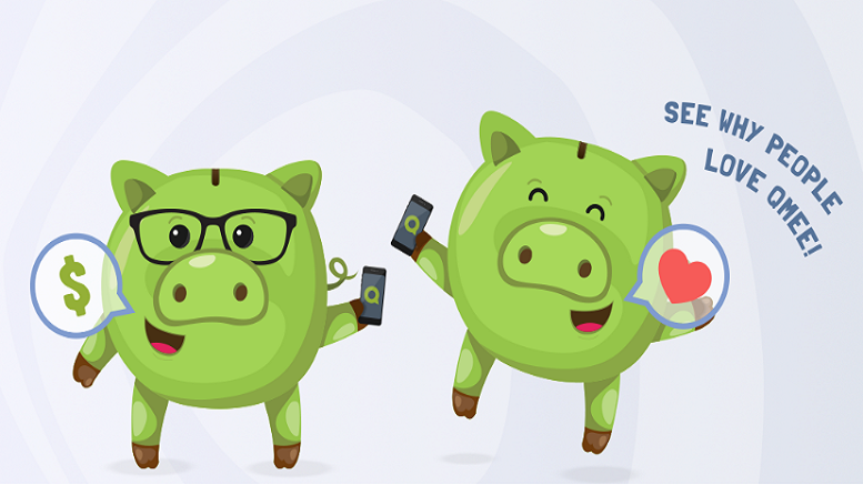 showing Qinqs, the Qmee mascot, in relation to Qmee testimonials