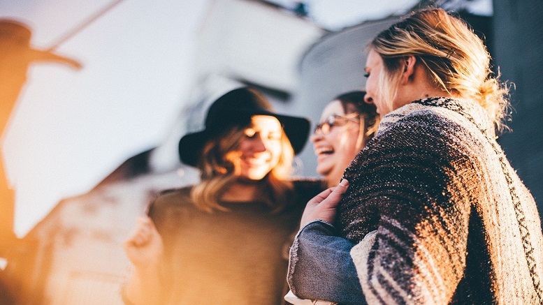 happy people showing enjoying time together