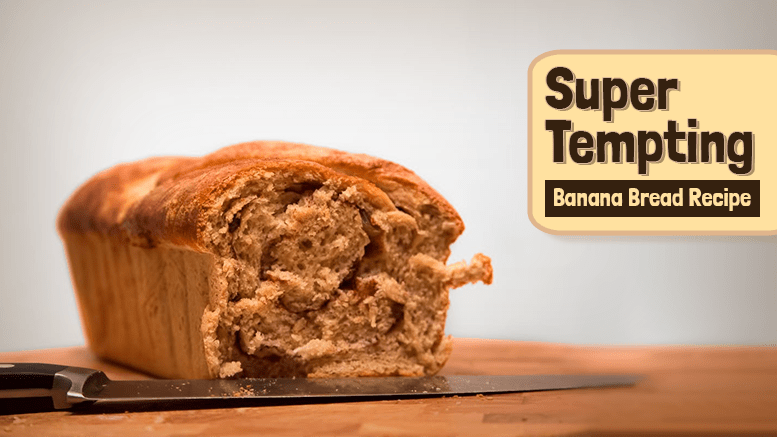 Banana bread on a table